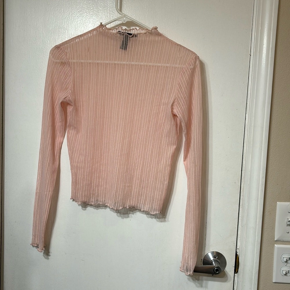 Pink mesh top